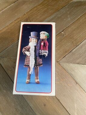 Kurt Adler VTG Bob Cratchit and Tiny Tim Santa World ornament.